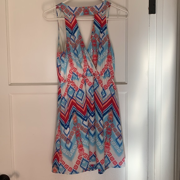 3 for $9!😎 Beach sundress flowy Aztec pattern lining size small - Picture 4 of 7
